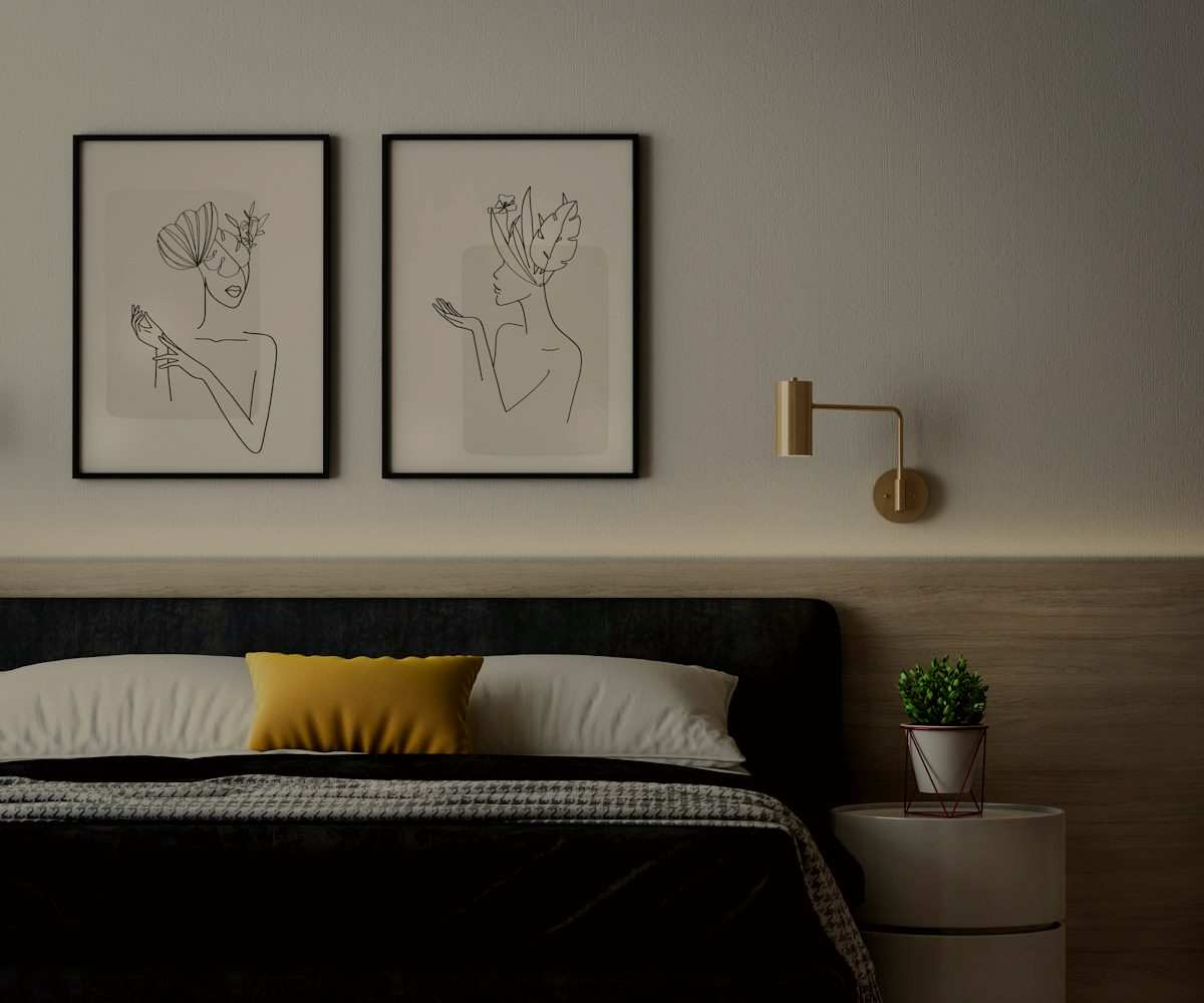 Comfortable finished room in a renovated basement
